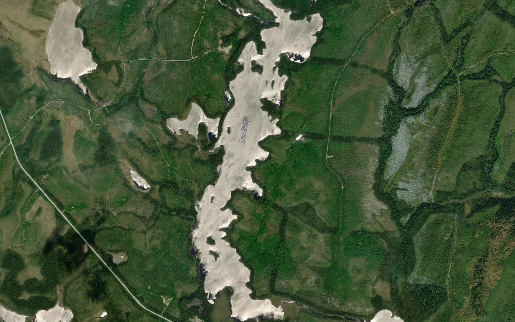 Satellite map of the Lac Betty