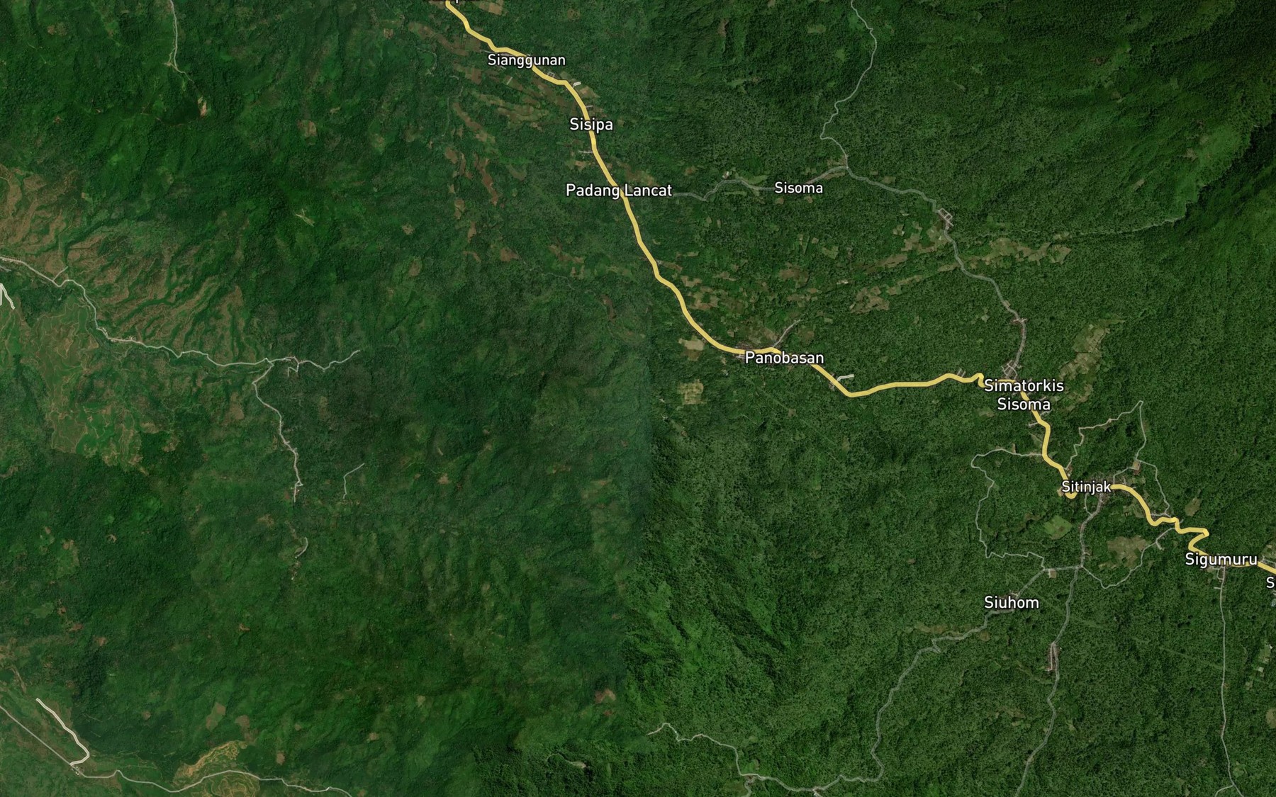 Satellite map of the Aek Sialang