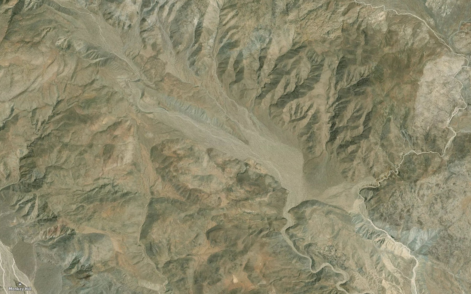 Satellite map of the Dry Wash