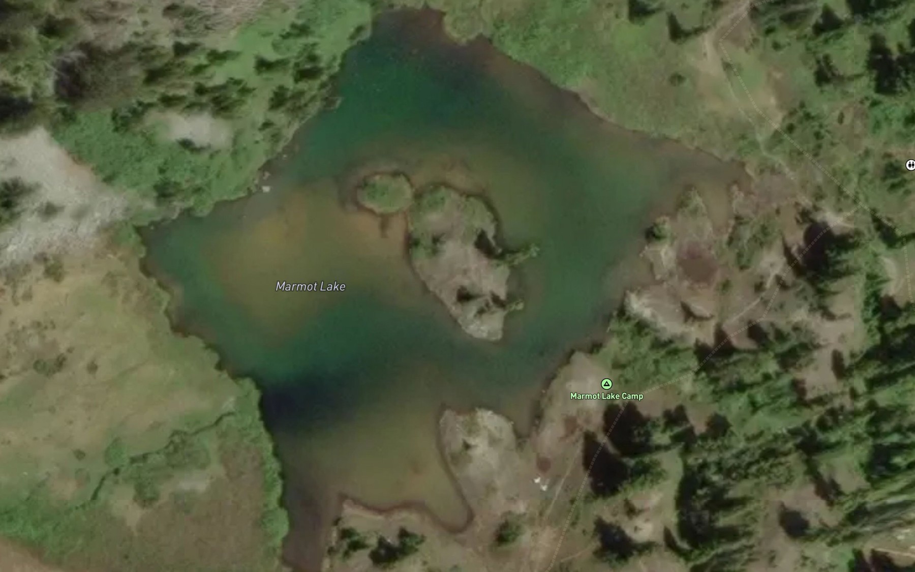 Satellite map of the Marmot Lake