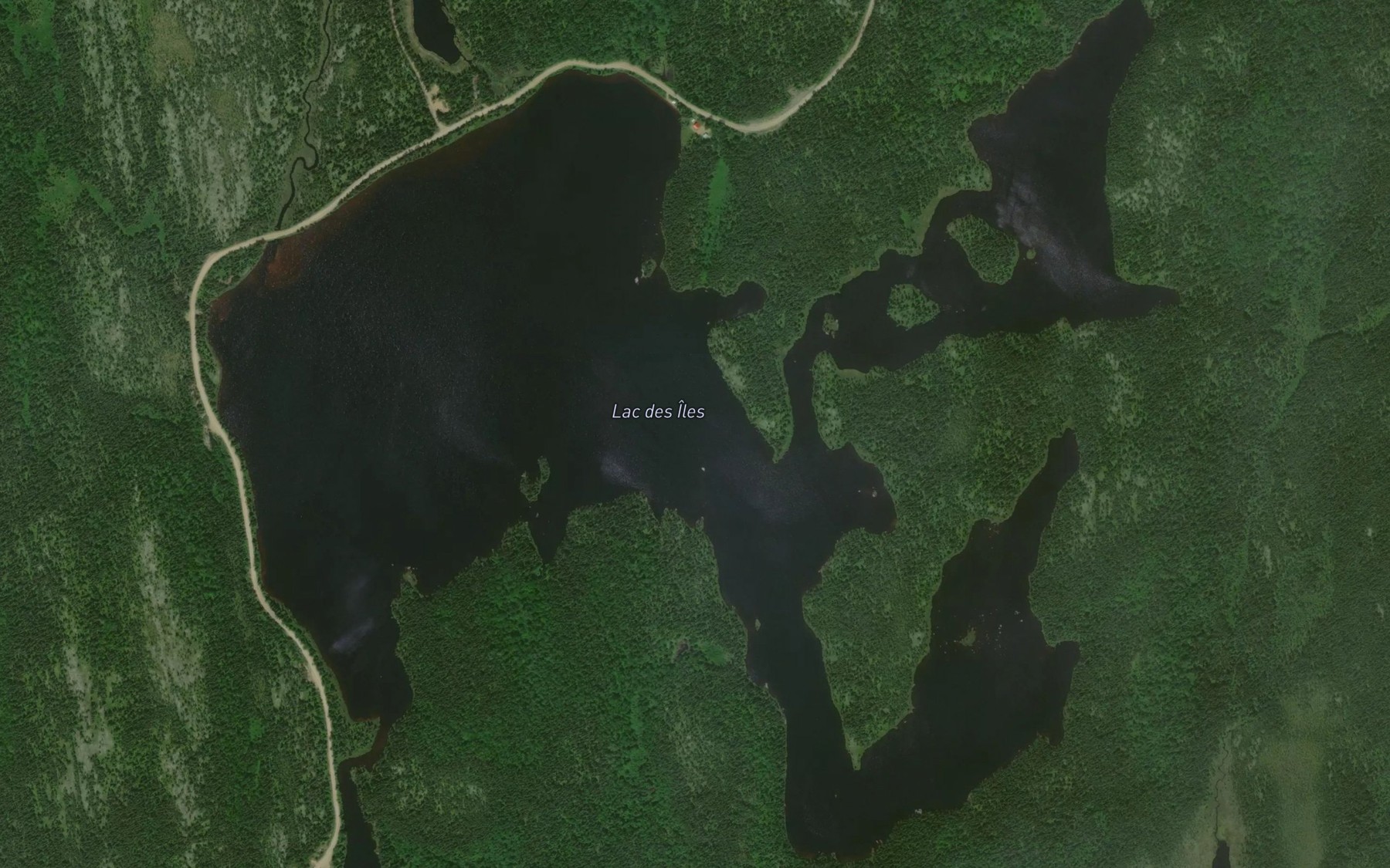 Satellite map of the Lac des Iles