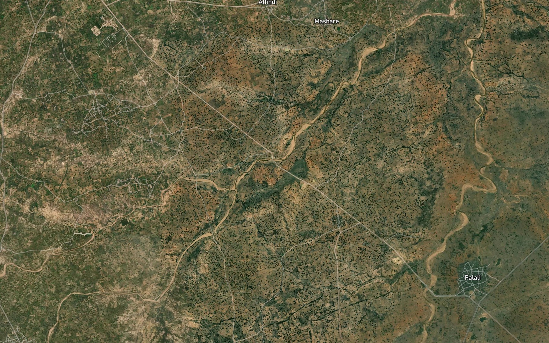 Satellite map of the River Bagagare