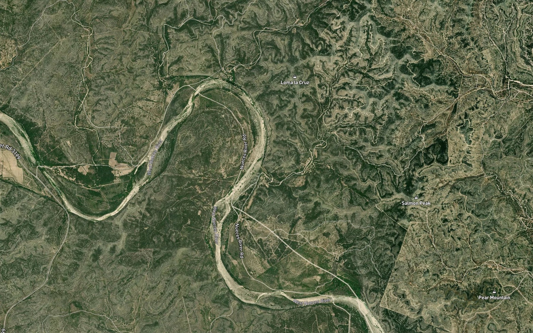 Satellite map of the Chalk Creek