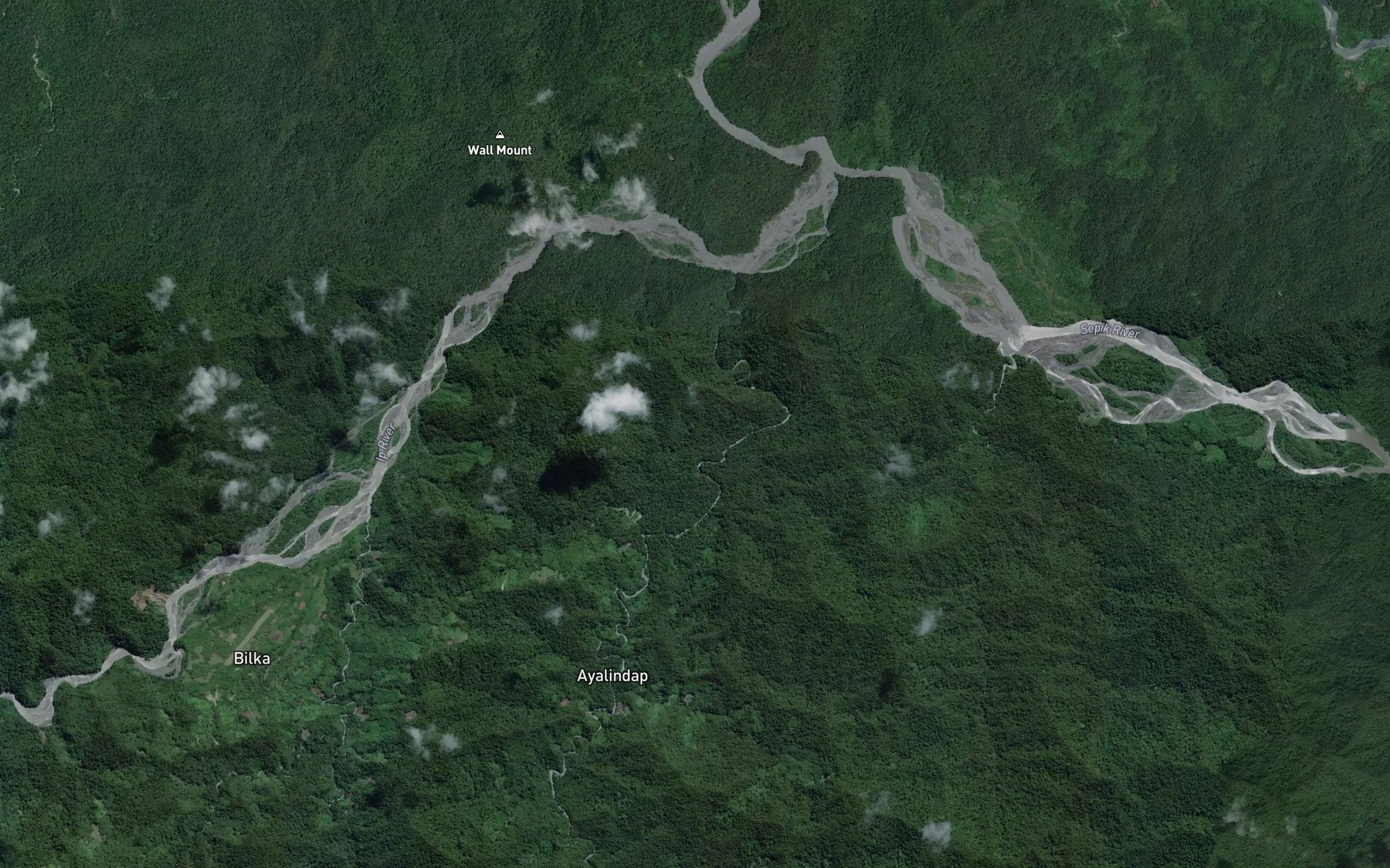Satellite map of the Bilka River