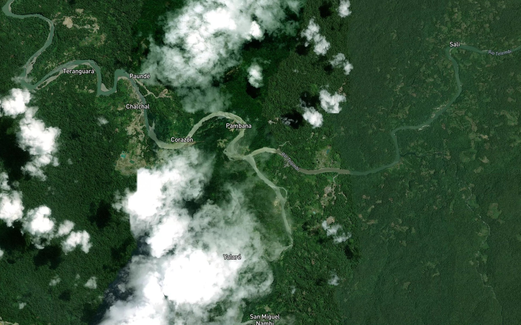 Satellite map of the Rio Nambi