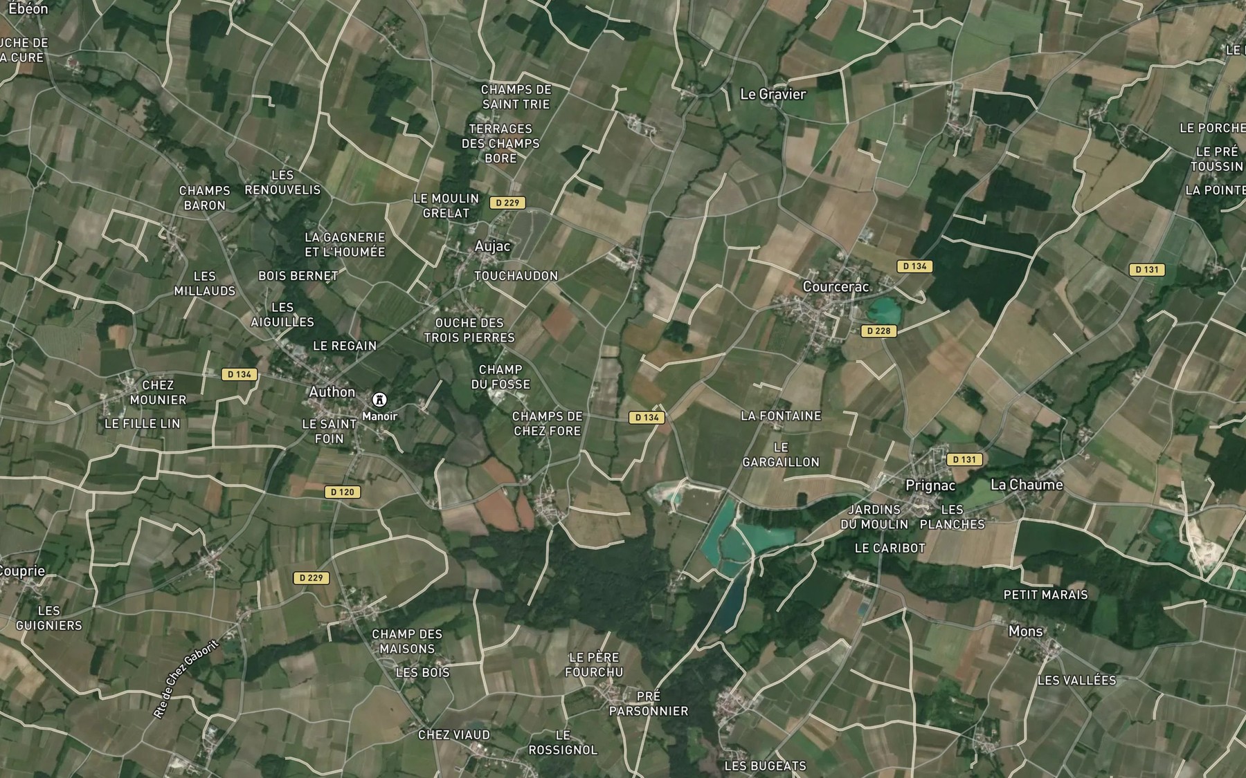 Satellite map of the Gravouse
