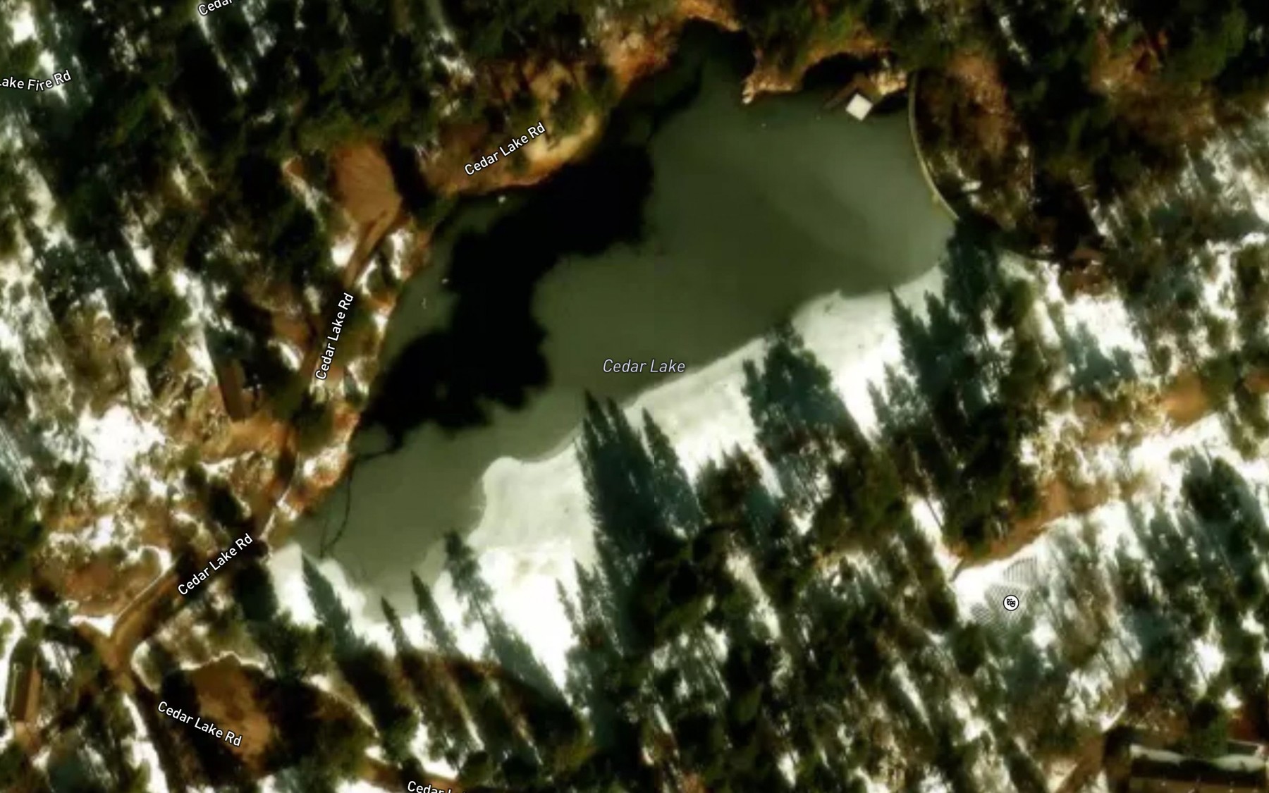 Satellite map of the Cedar Lake