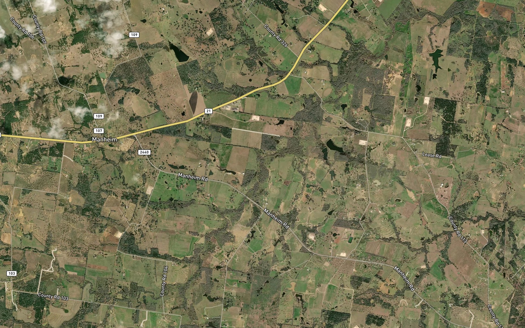 Satellite map of the Schilling Branch