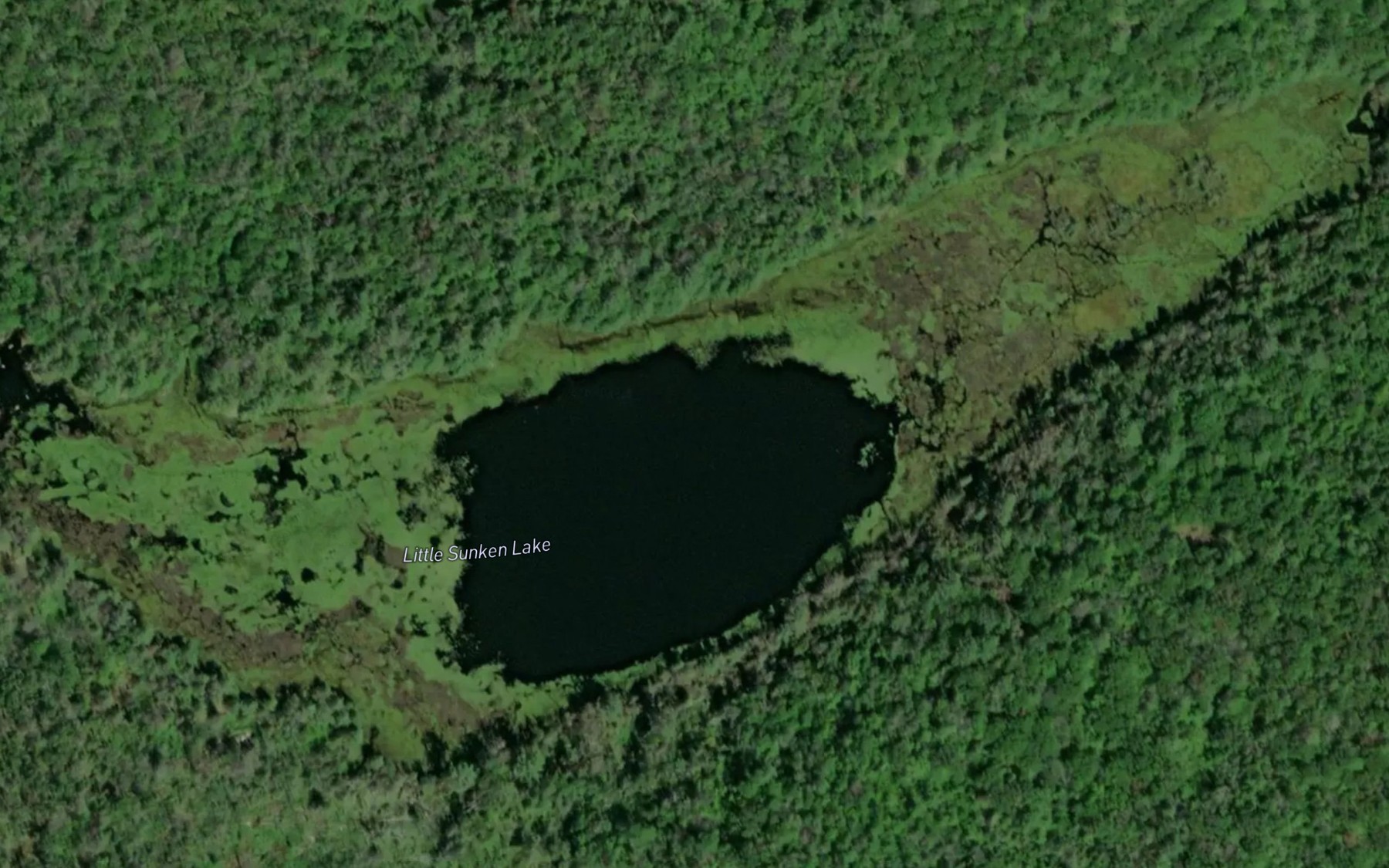 Satellite map of the Little Sunken Lake