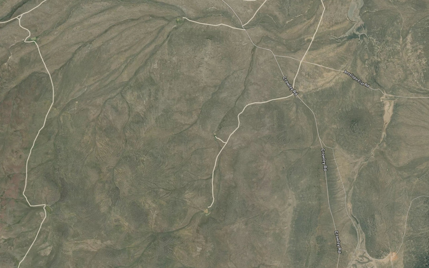 Satellite map of the Old Fence Reservoir