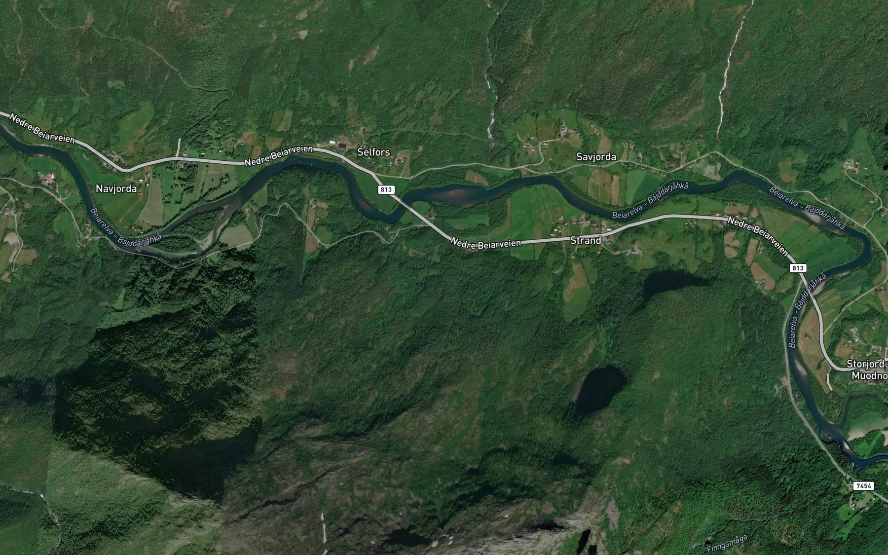Satellite map of the Leirvollaga