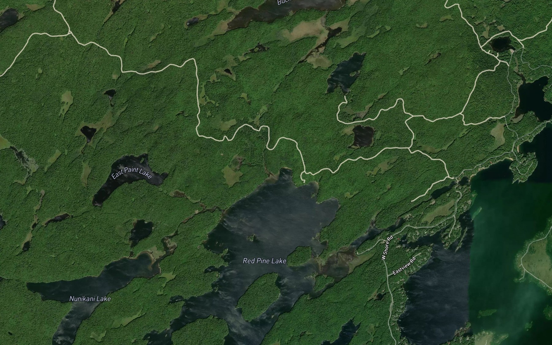 Satellite map of the Buckhorn Creek