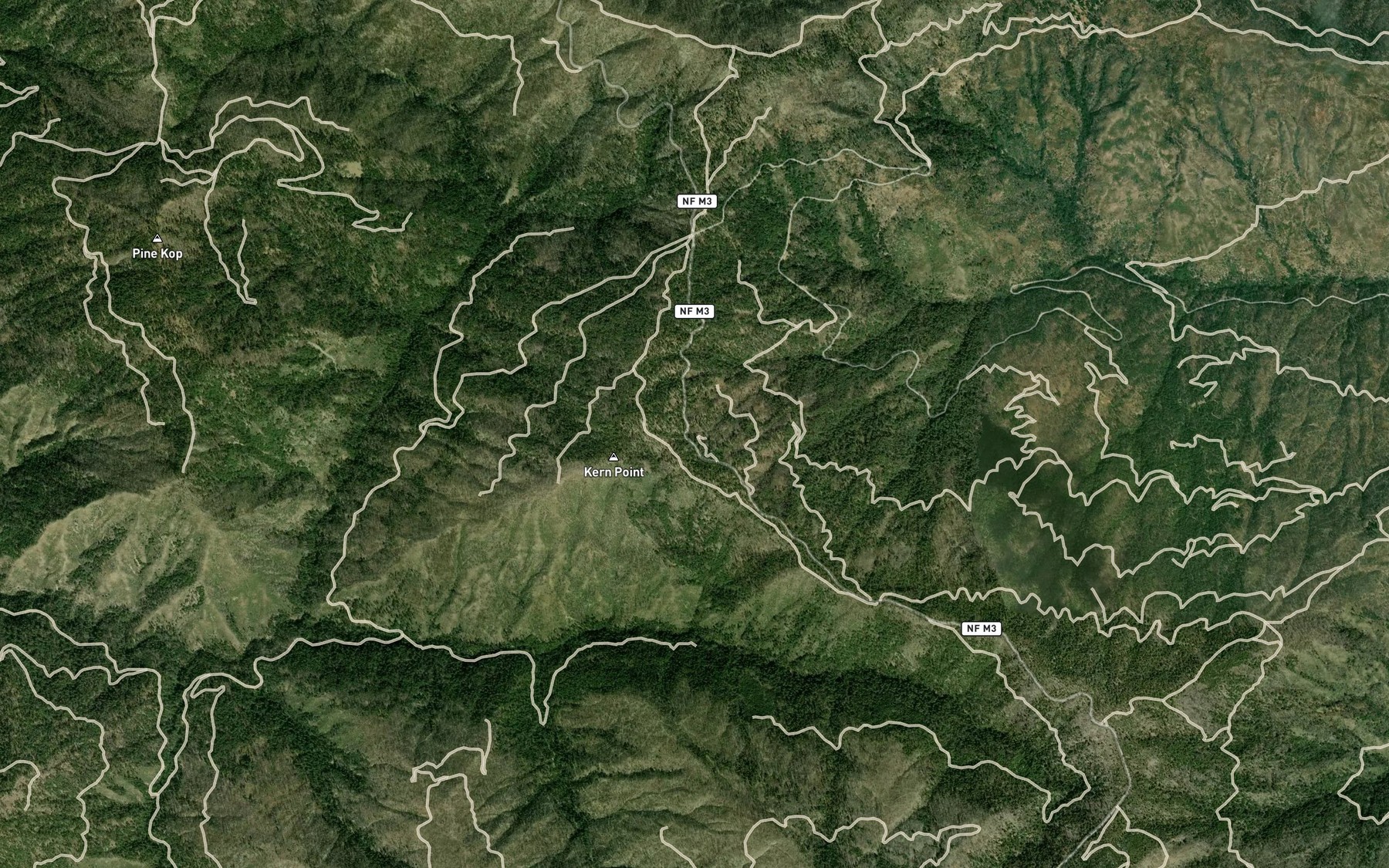 Satellite map of the Jerusalem Spring