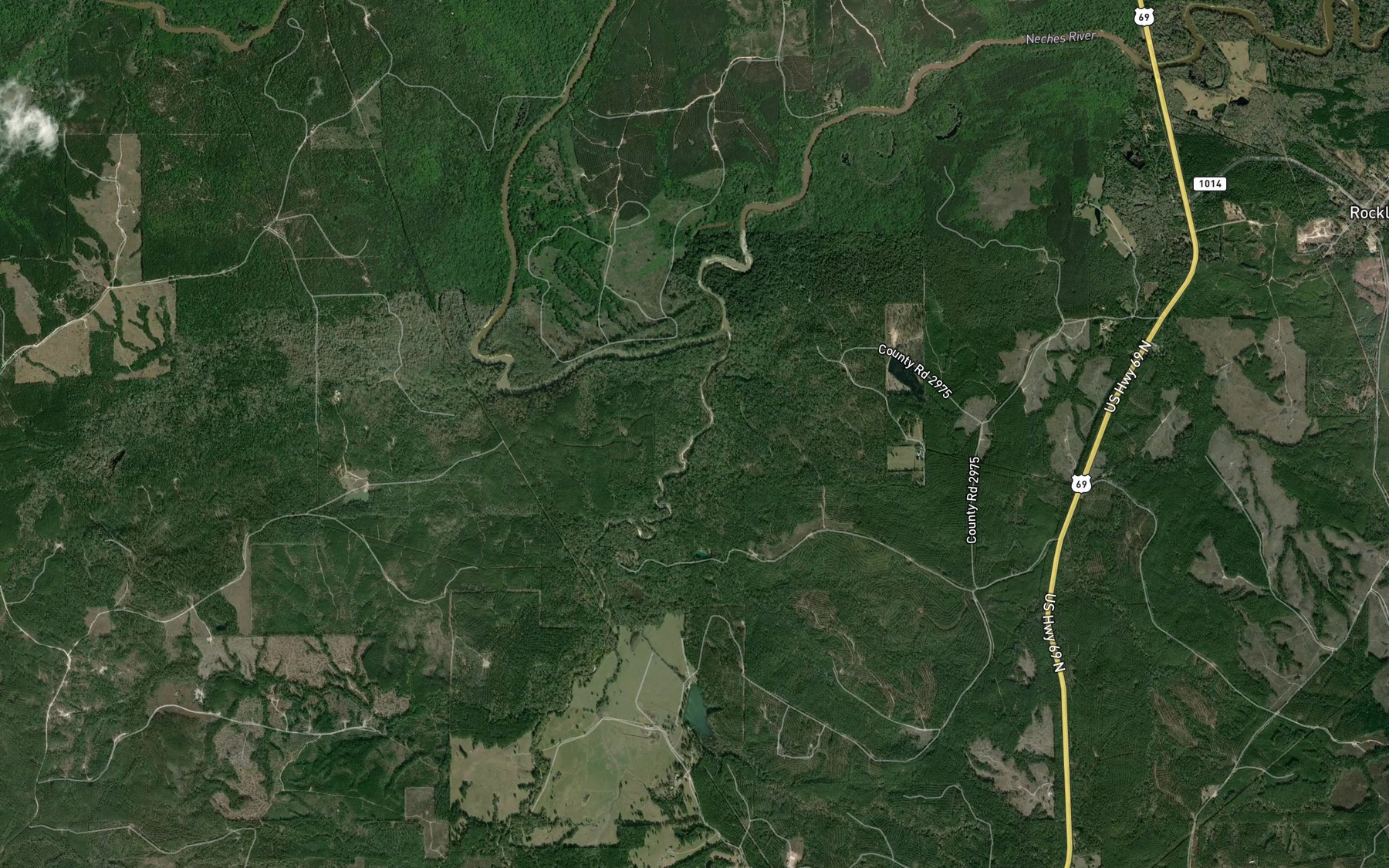 Satellite map of the Rocky Hole Branch