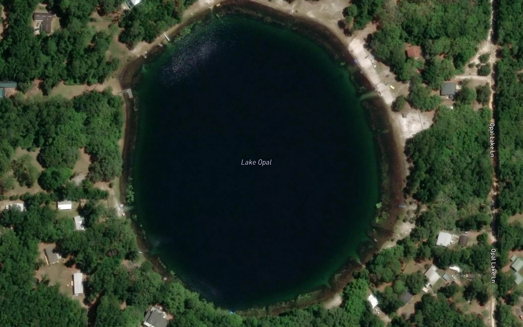 Satellite map of the Lake Opal
