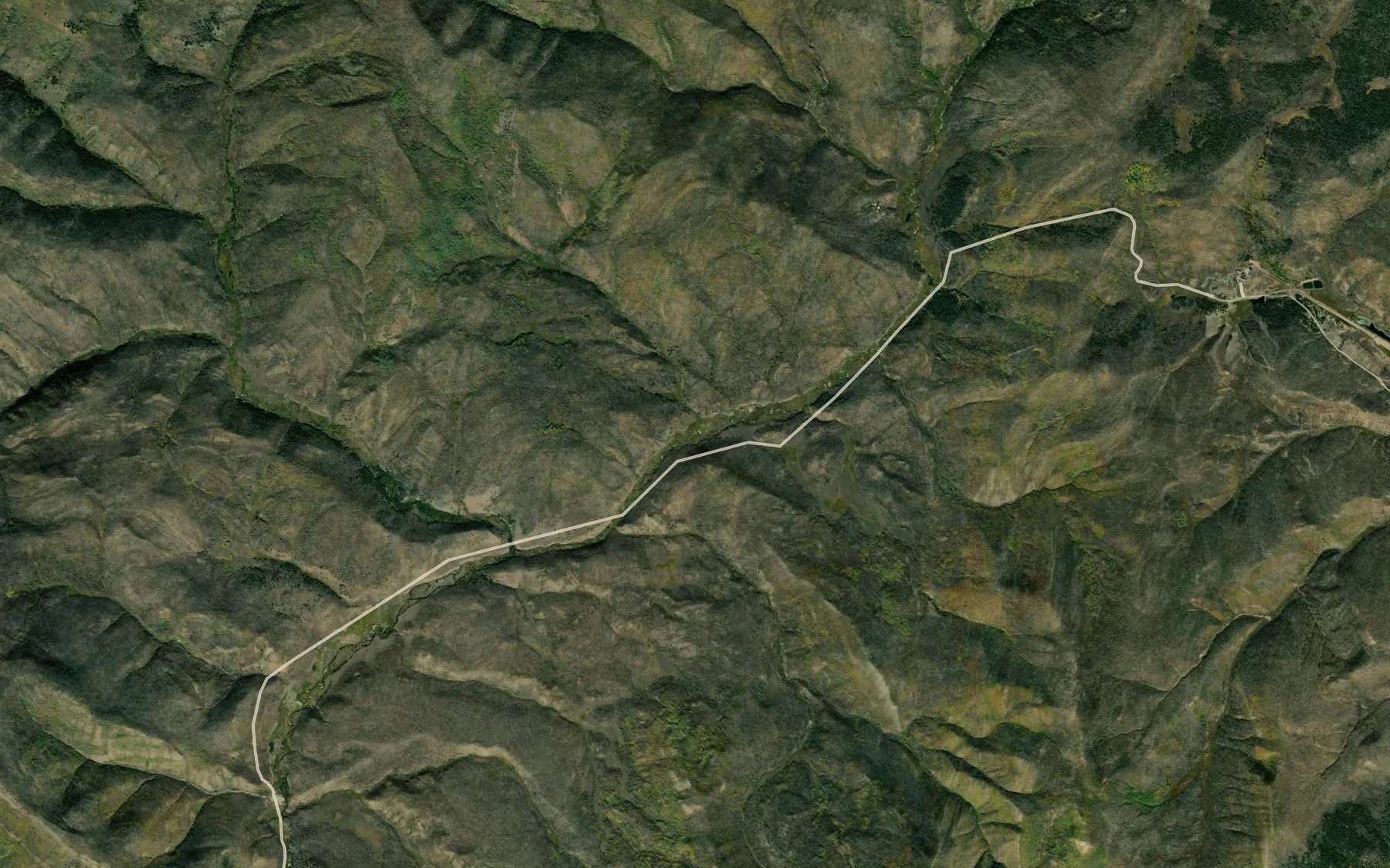 Satellite map of the McBride Creek