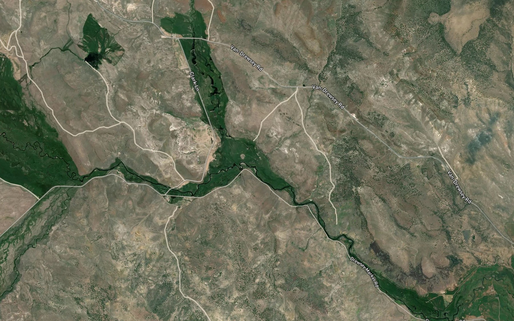 Satellite map of the Griffin Creek