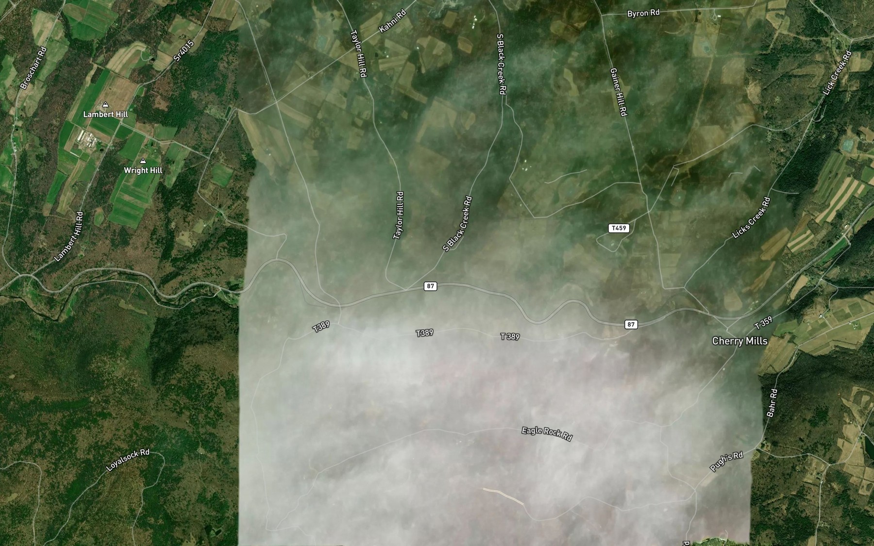 Satellite map of the Black Creek