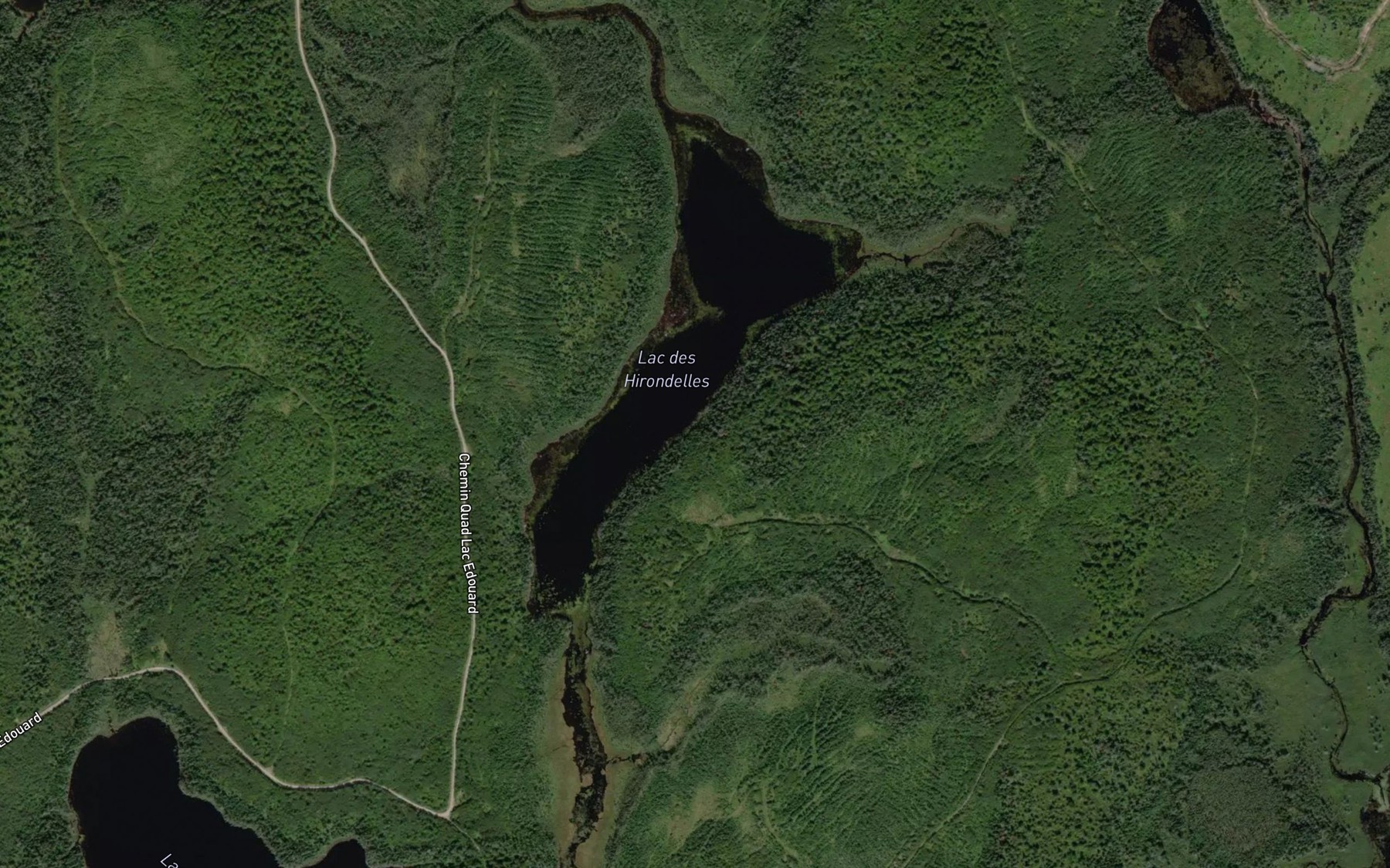 Satellite map of the Lac des Hirondelles