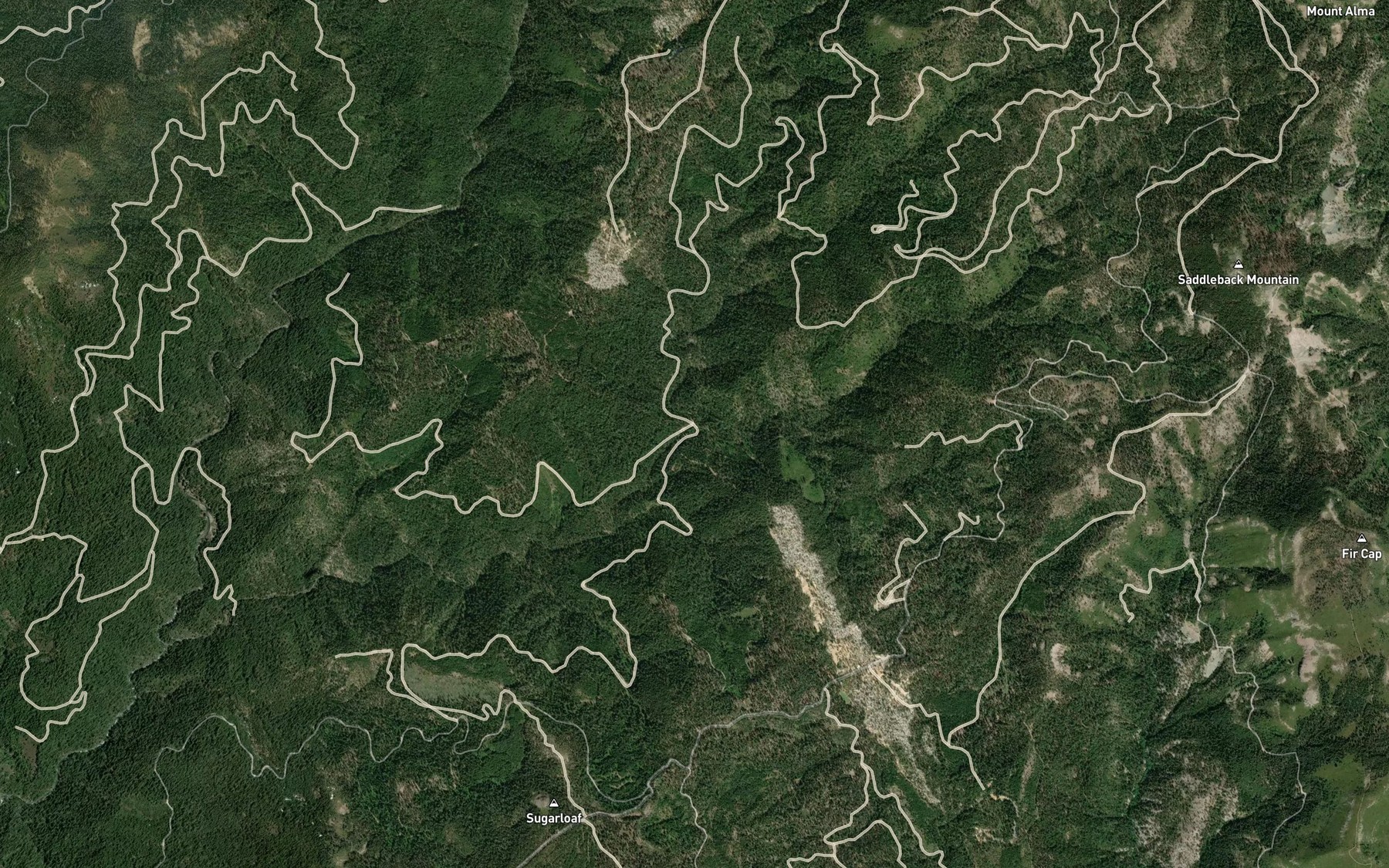 Satellite map of the Old Mill Creek