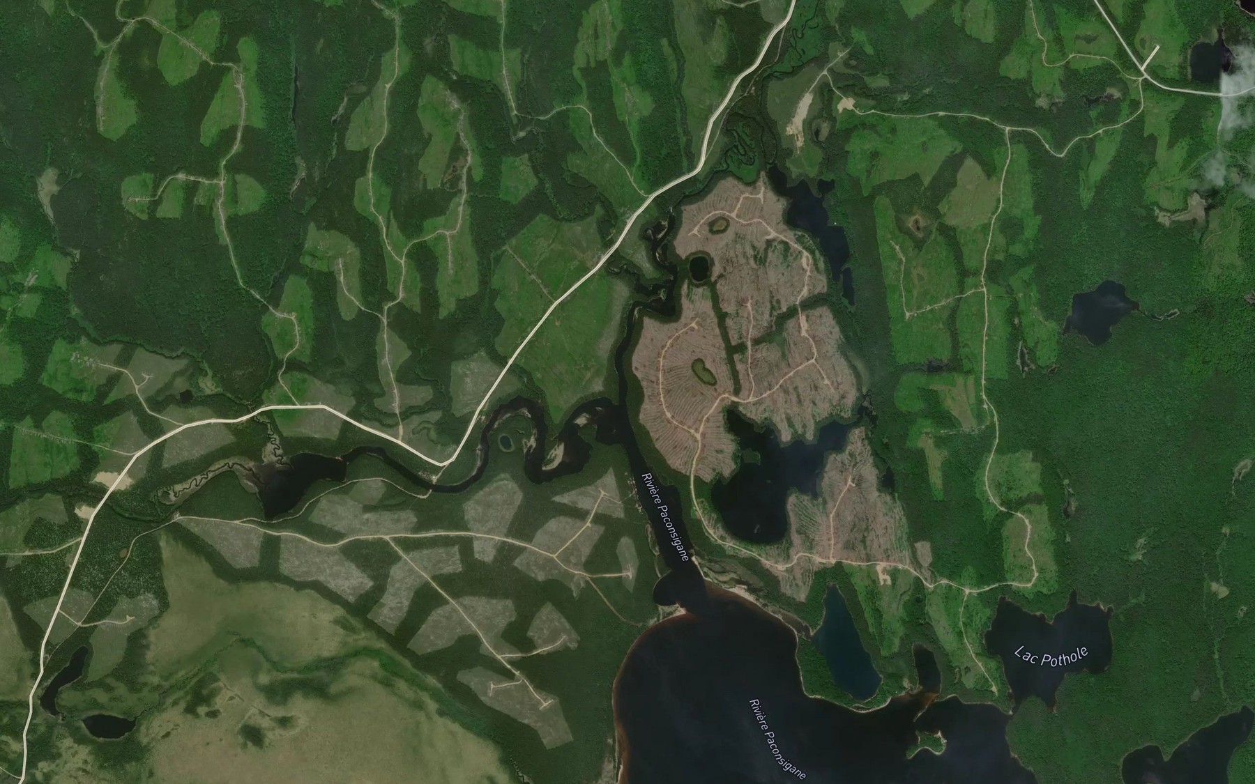 Satellite map of the Riviere Paconsigane