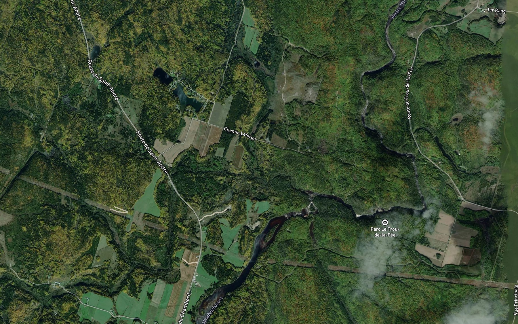 Satellite map of the Grande riviere Desir
