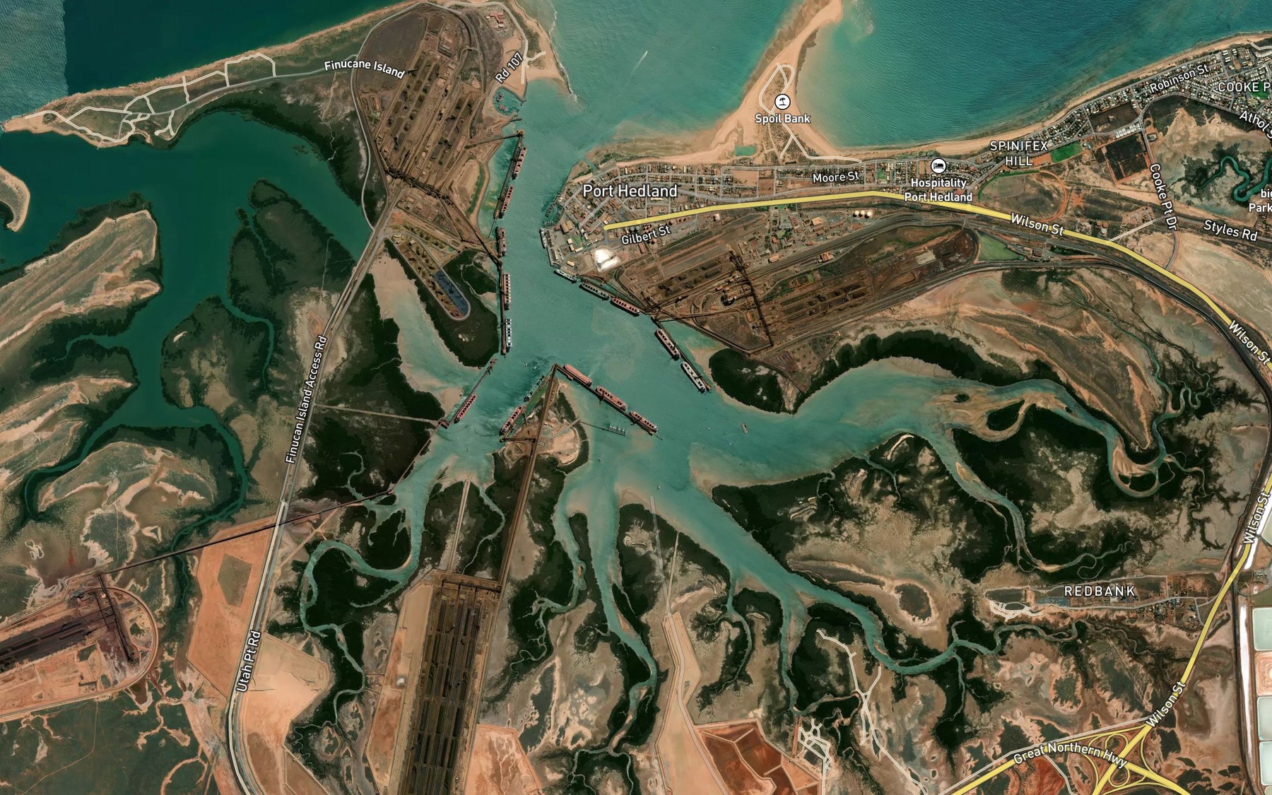 Satellite map of the Taylor Inlet