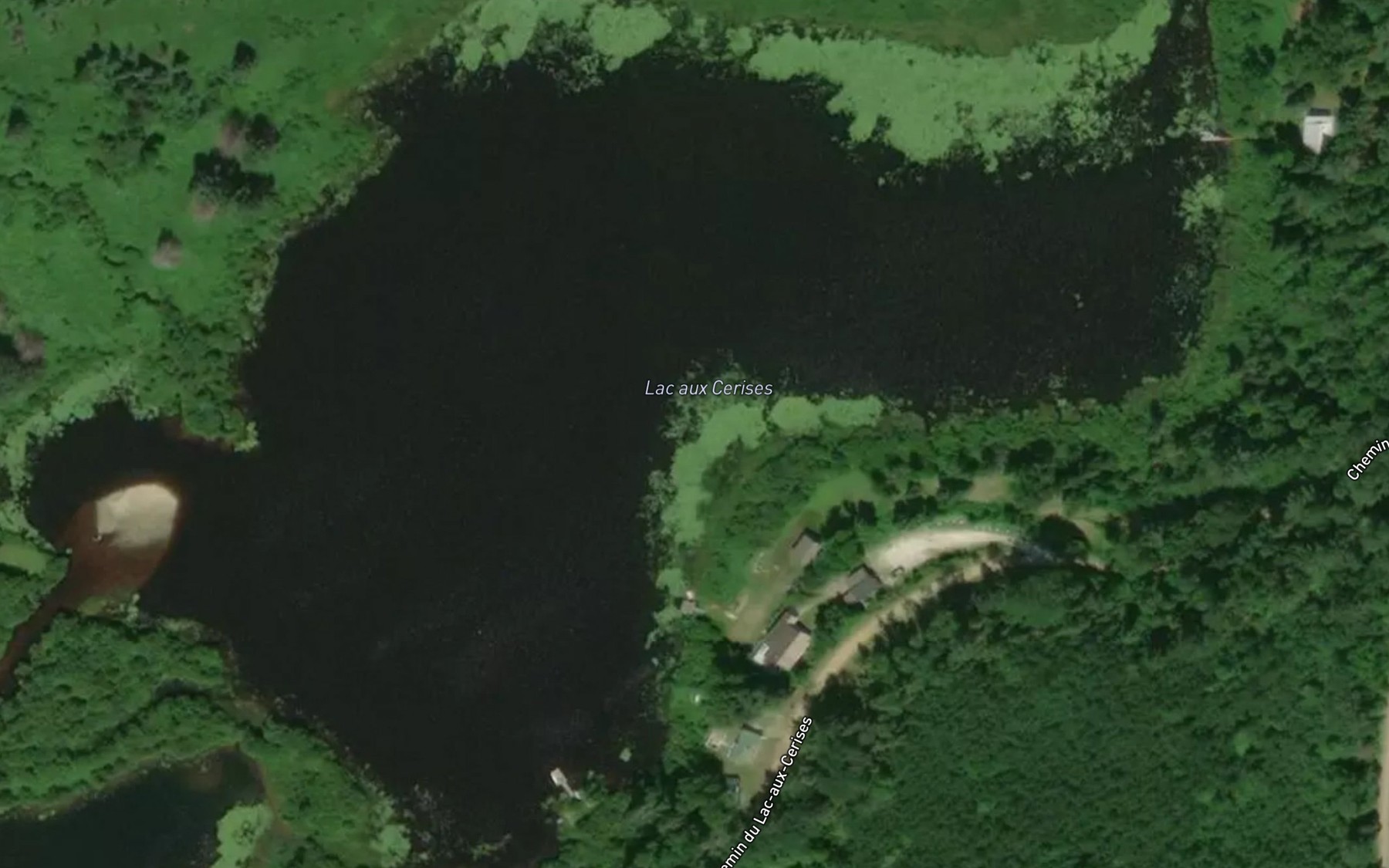 Satellite map of the Lac aux Cerises