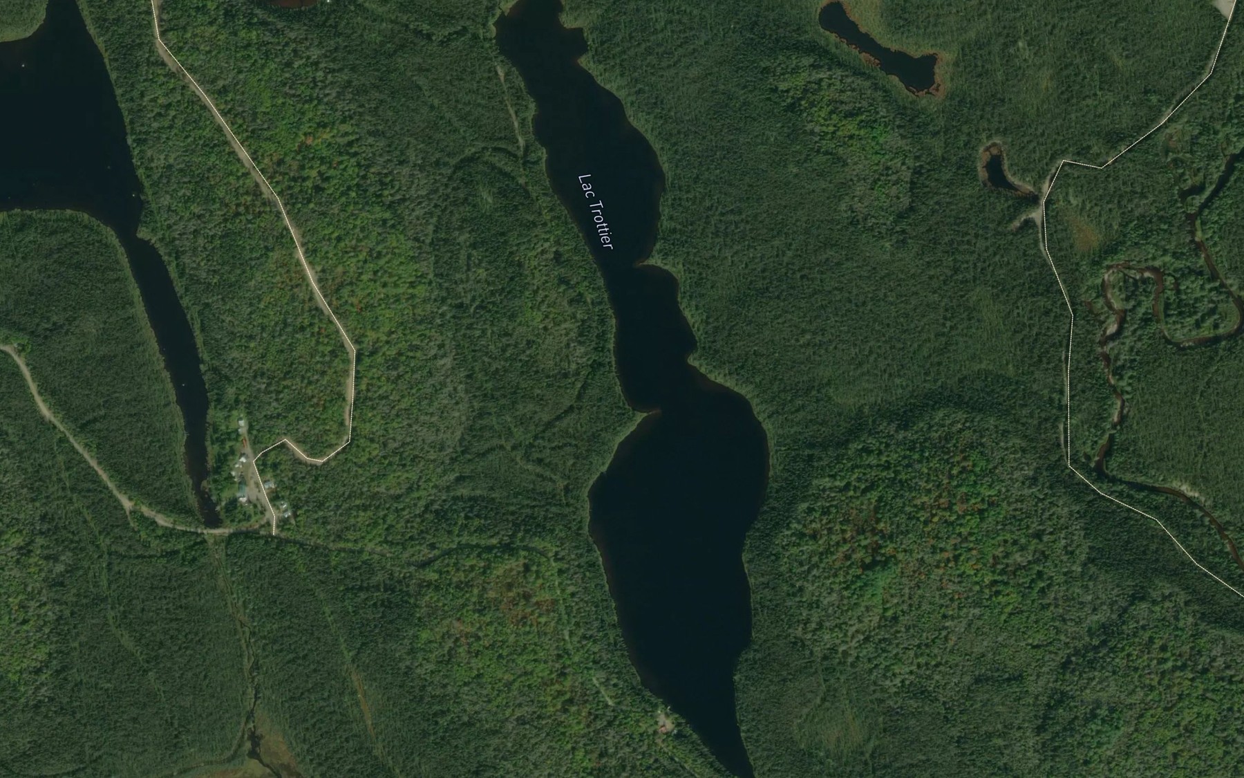 Satellite map of the Lac Trottier