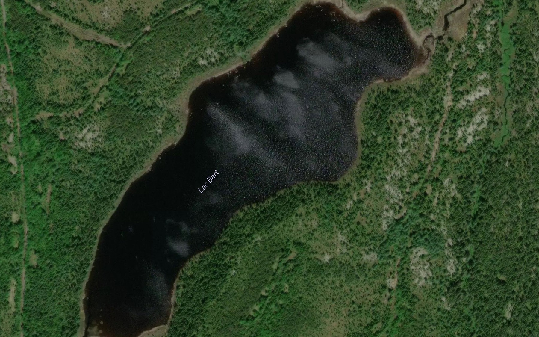 Satellite map of the Lac Bart