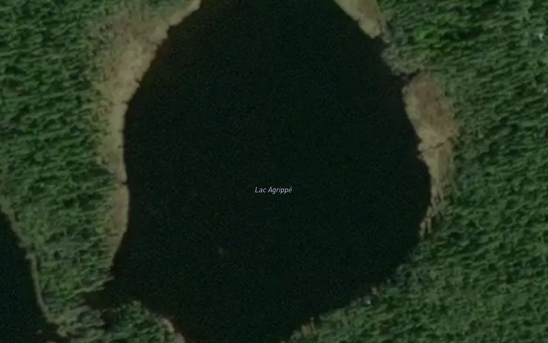 Satellite map of the Lac Agrippe