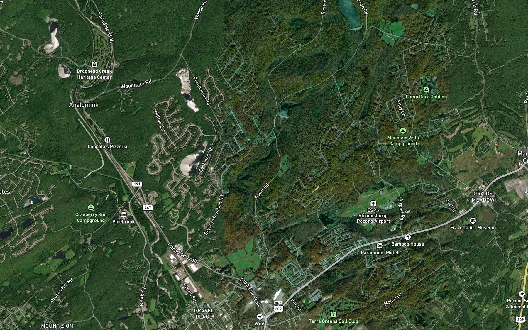 Satellite map of the Sambo Creek Lower Reservoir