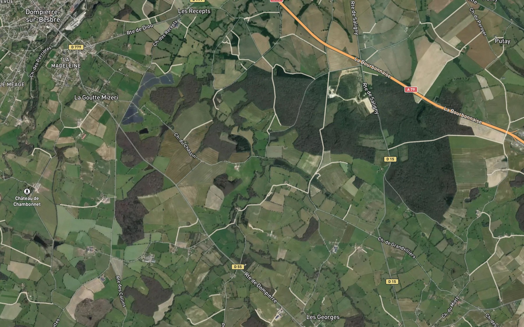 Satellite map of the Ru le Balinet