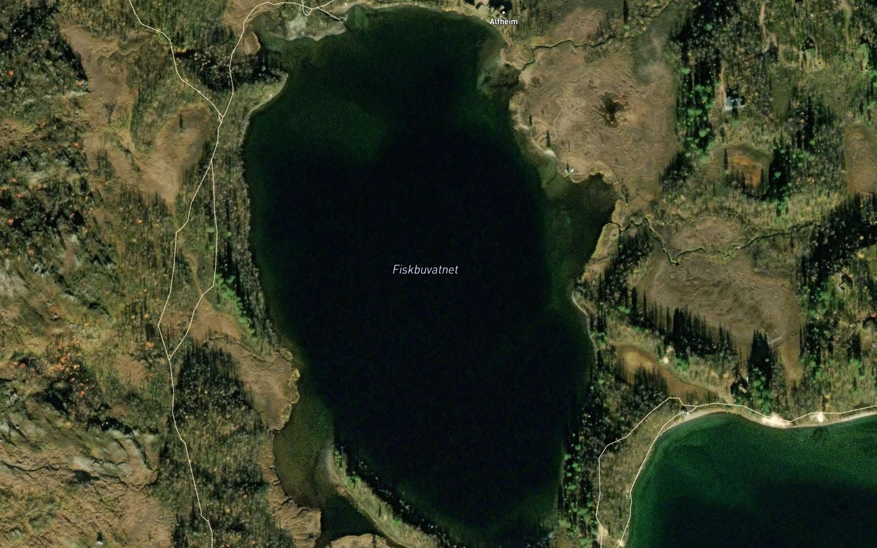 Satellite map of the Fiskbuvatnet