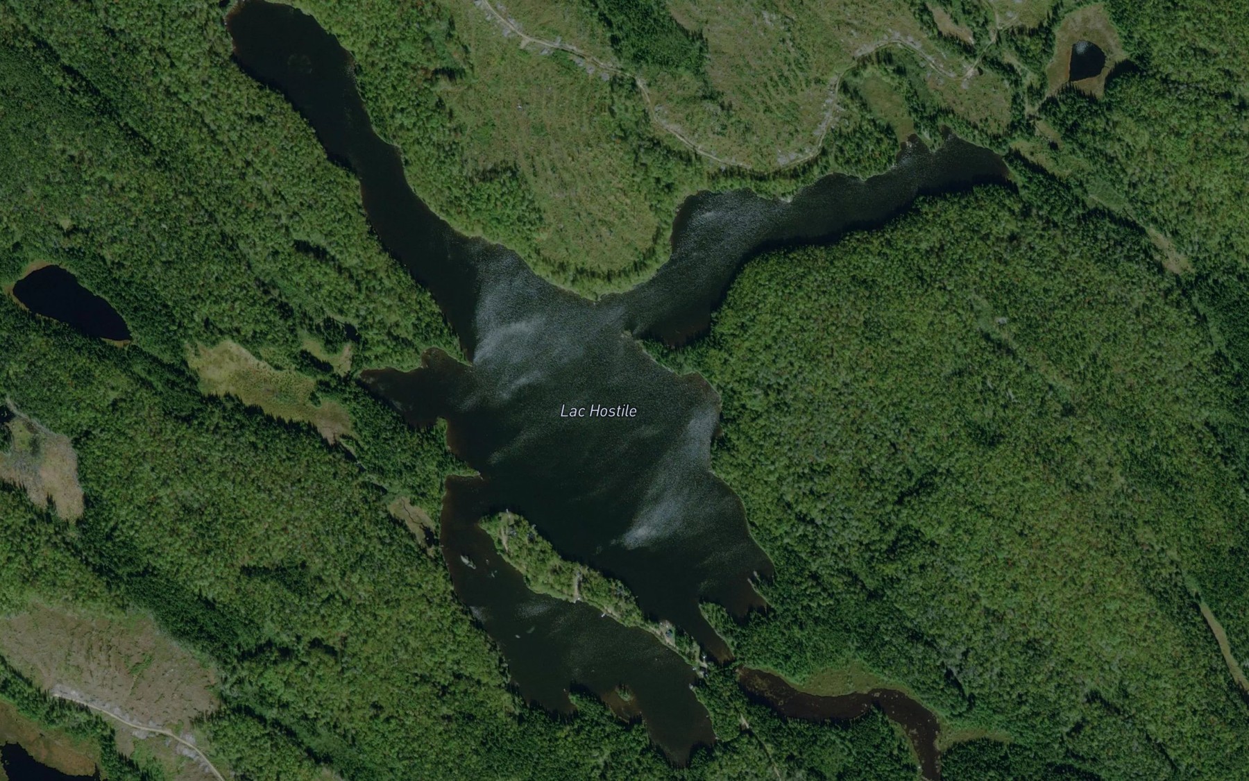 Satellite map of the Lac Hostile