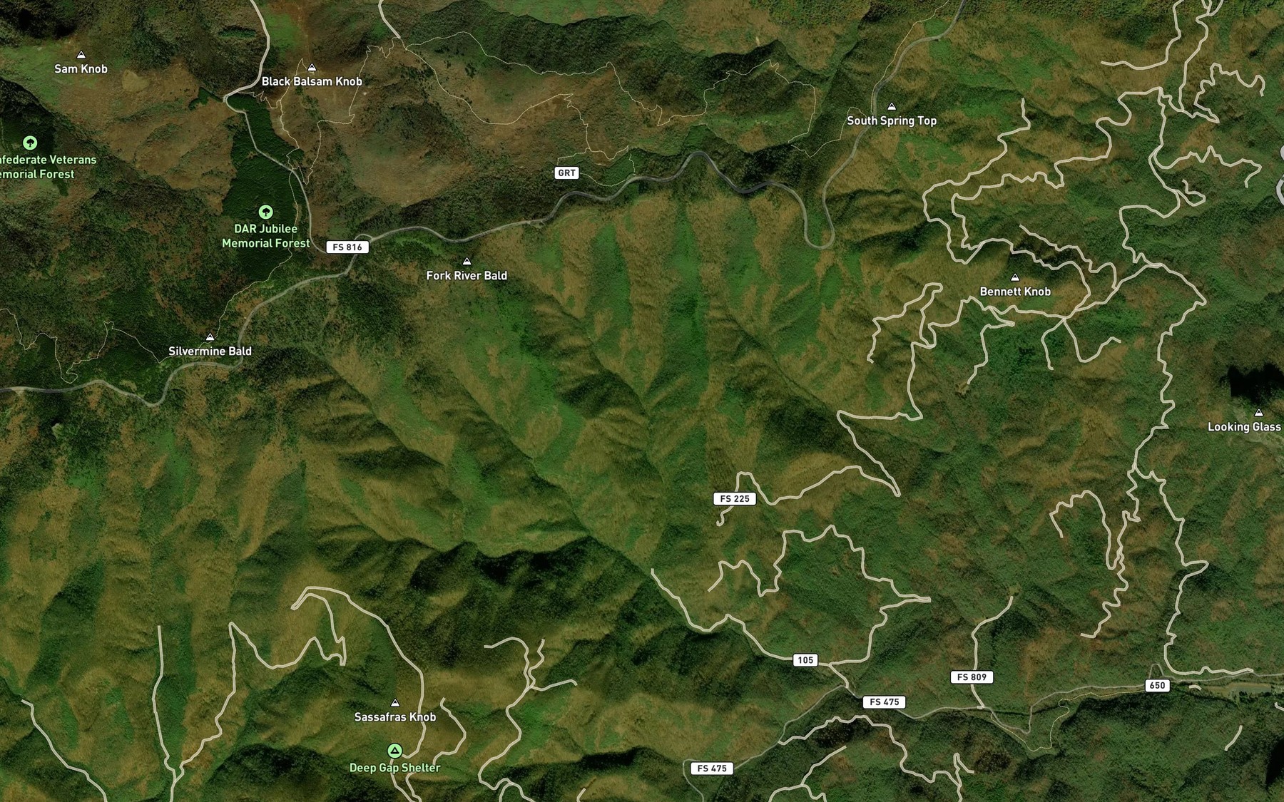 Satellite map of the Lanning Branch