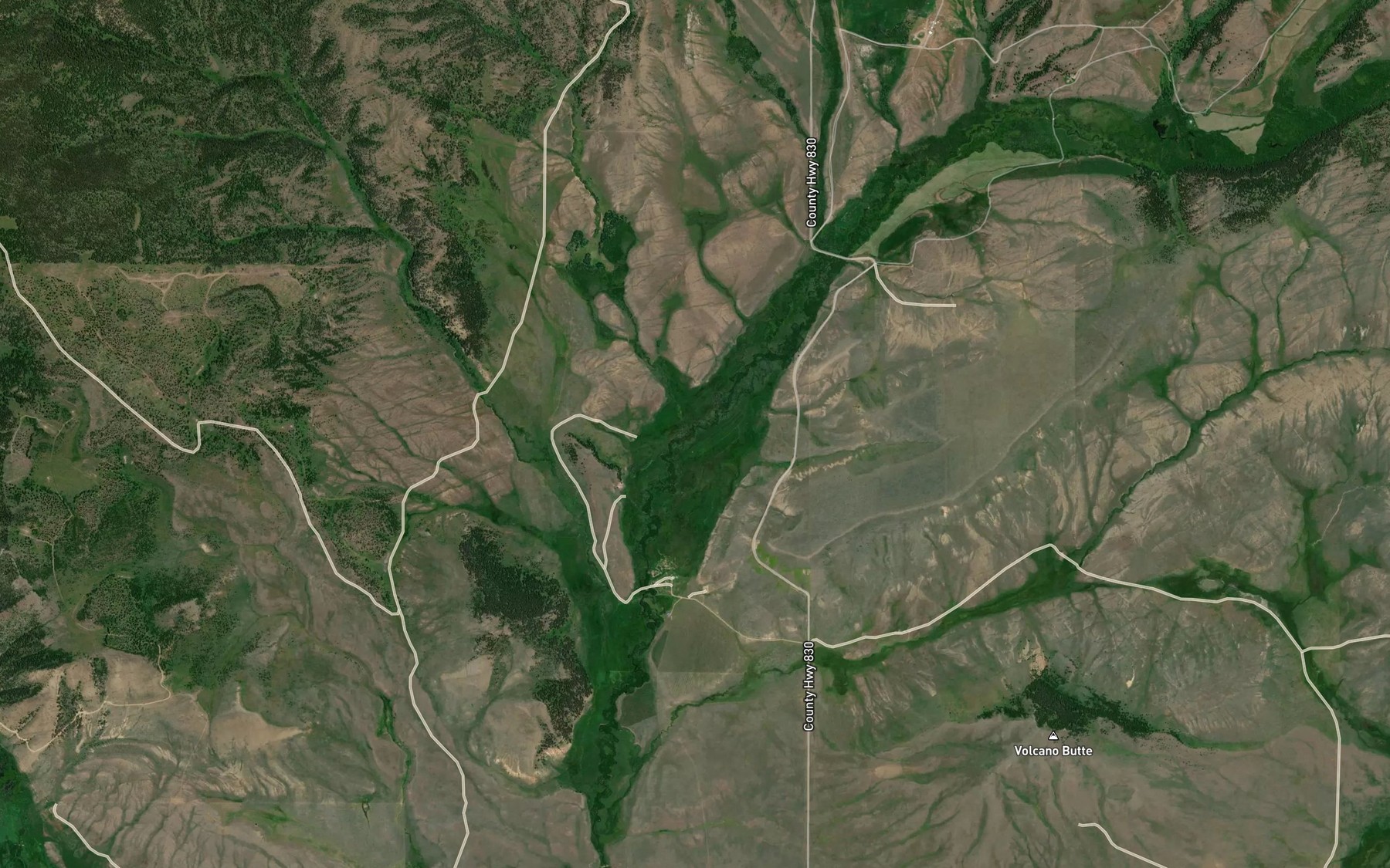 Satellite map of the Bangtail Creek