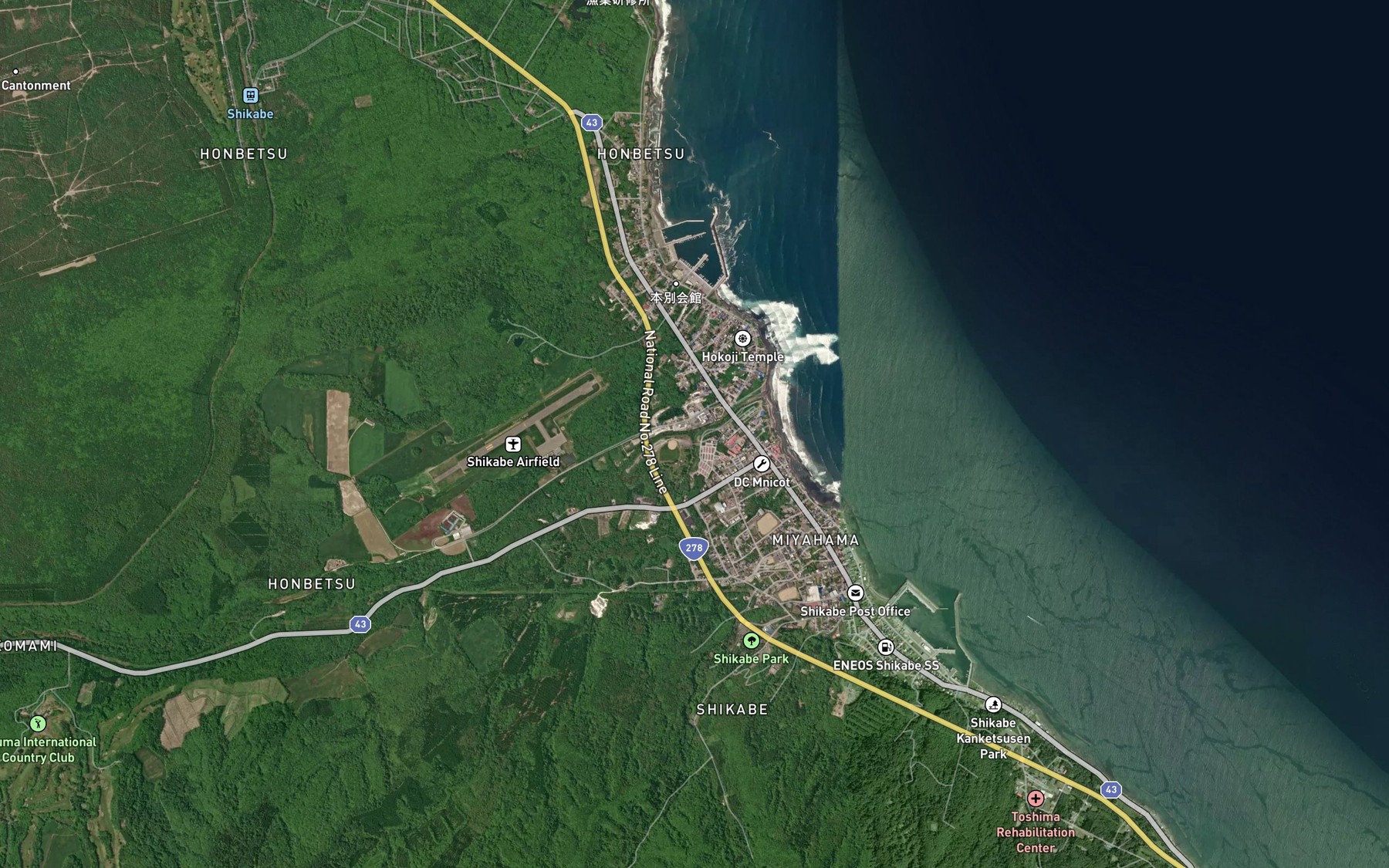 Satellite map of the Oritosawa Gawa