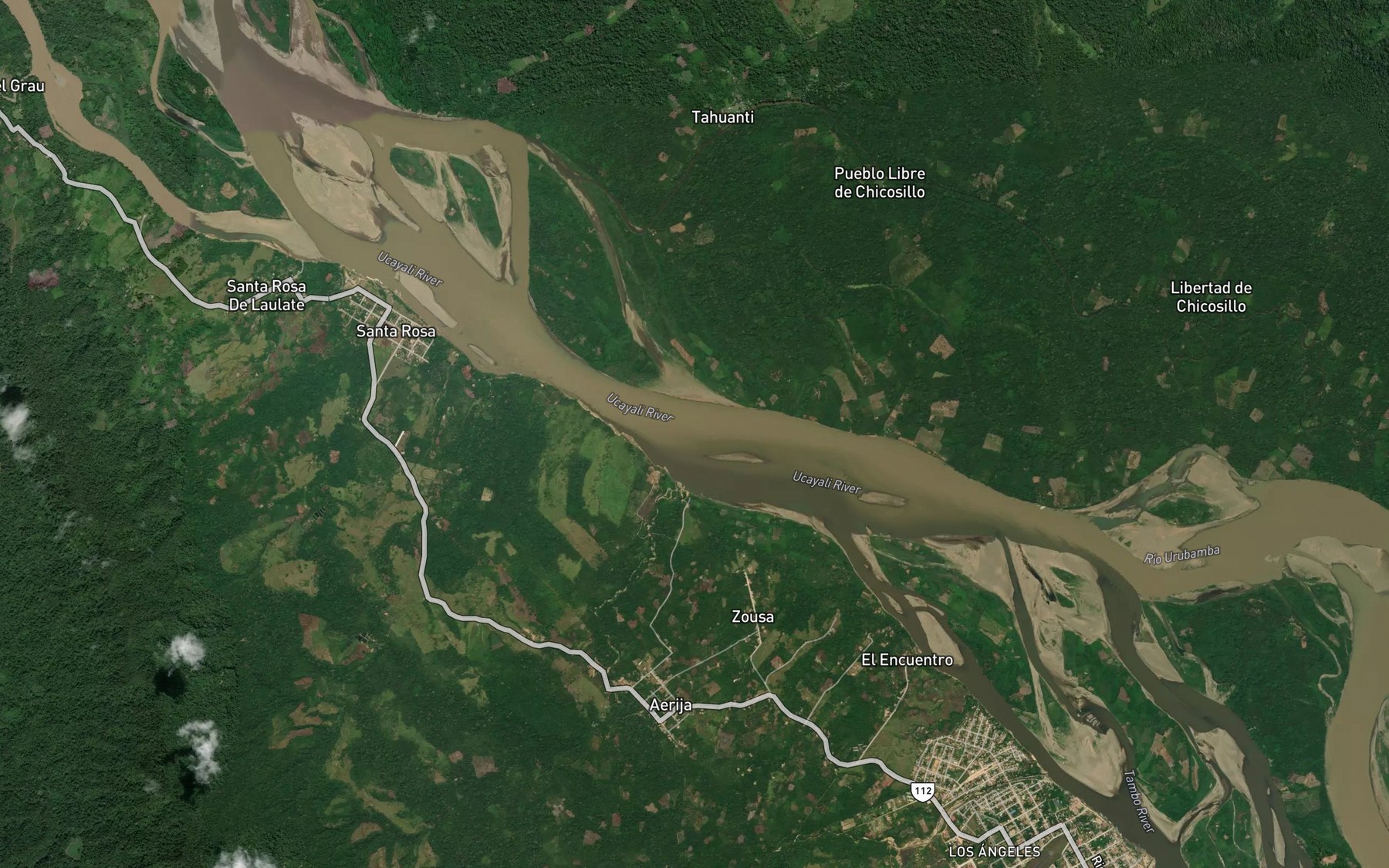 Satellite map of the Quebrada Marankiar