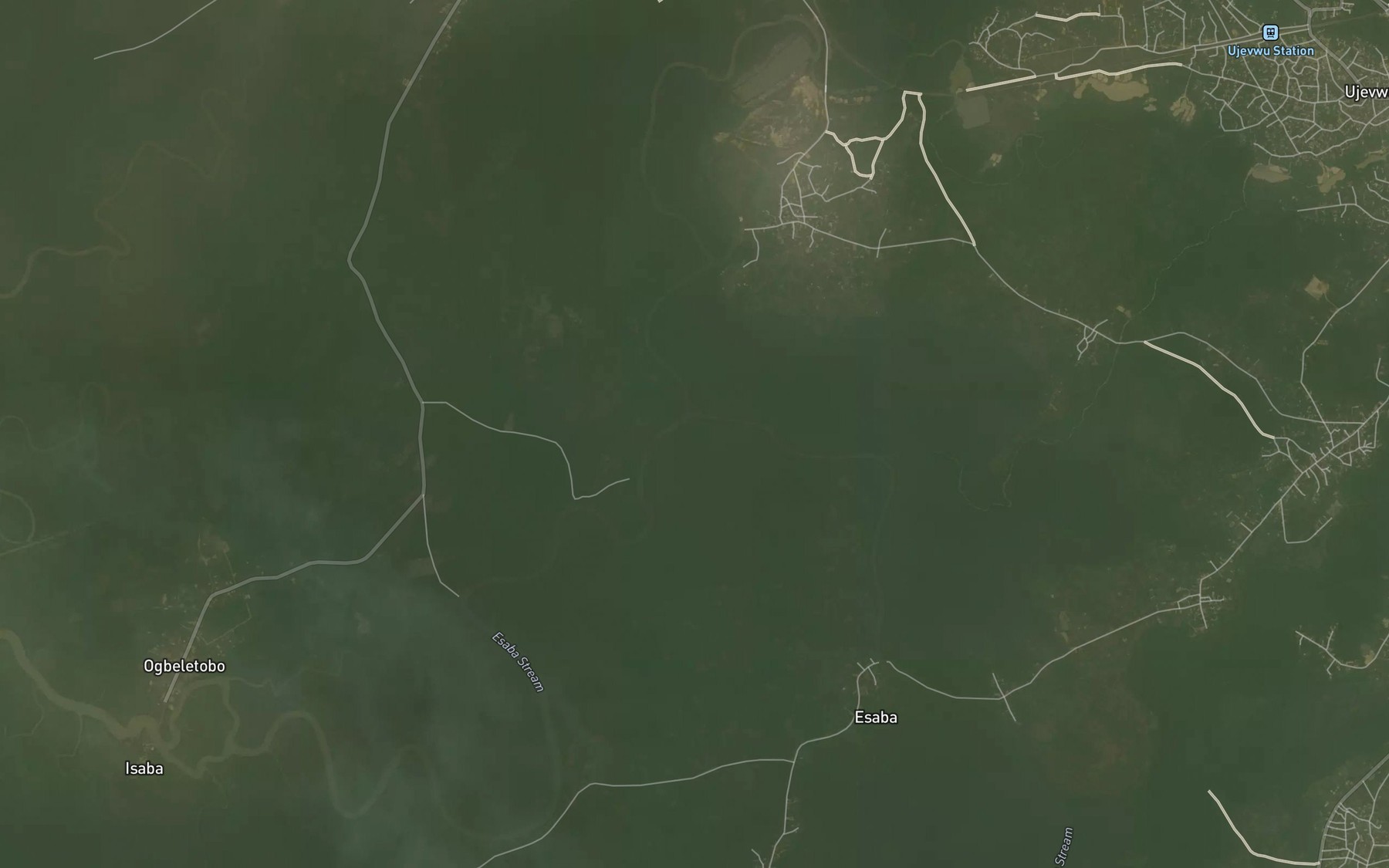 Satellite map of the Esaba Stream