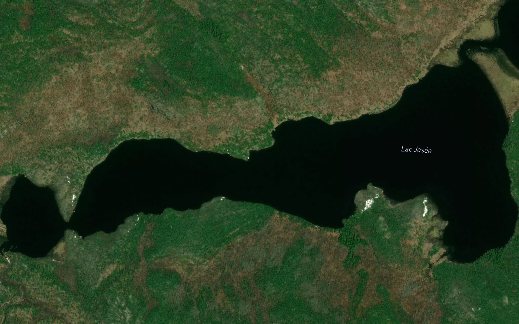 Satellite map of the Lac Josee