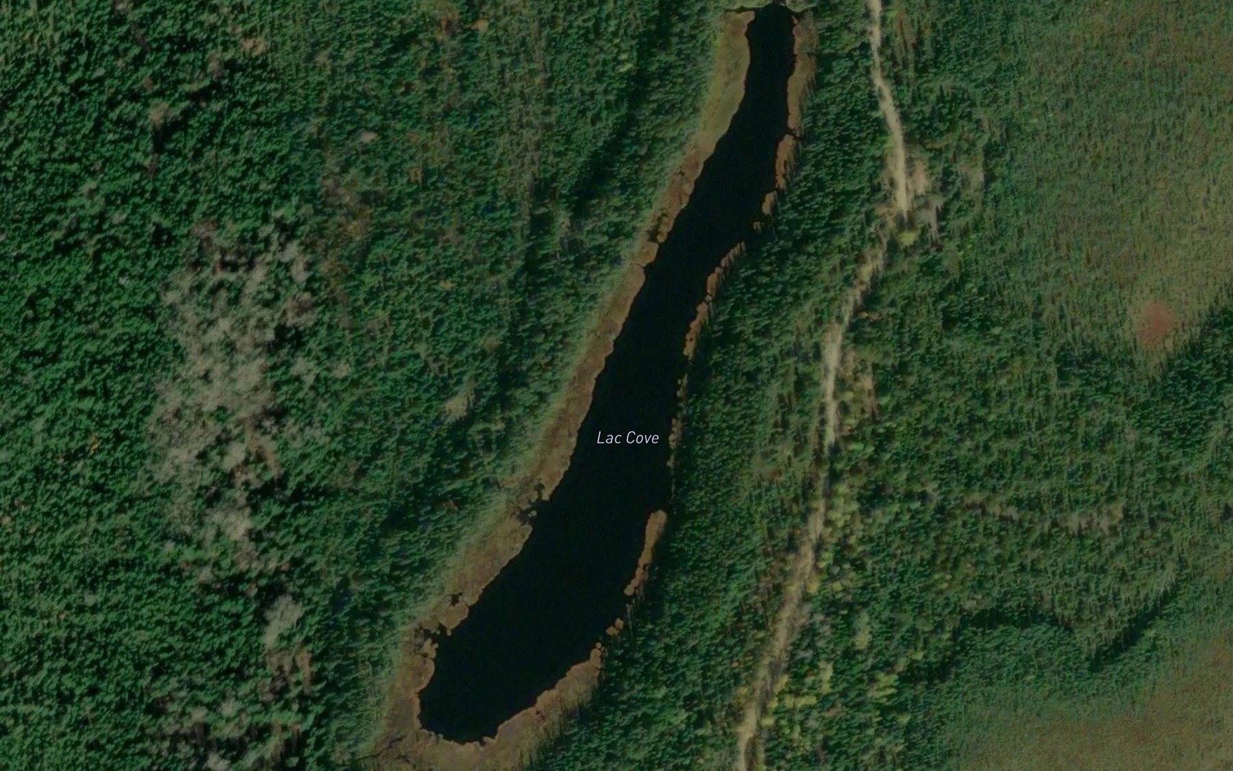 Satellite map of the Lac Cove
