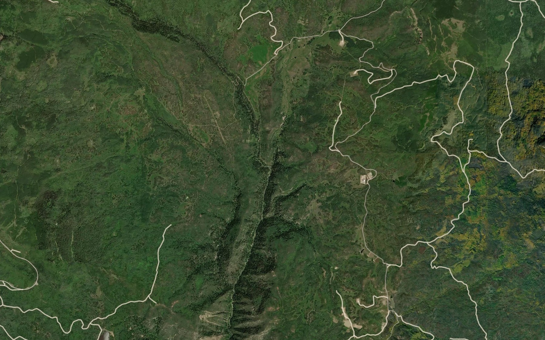 Satellite map of the Willow Creek