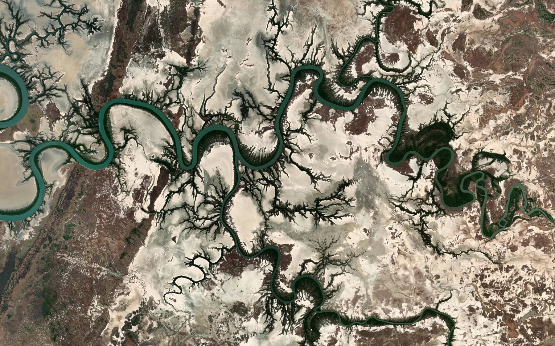 Satellite map of the Fitzmaurice Creek