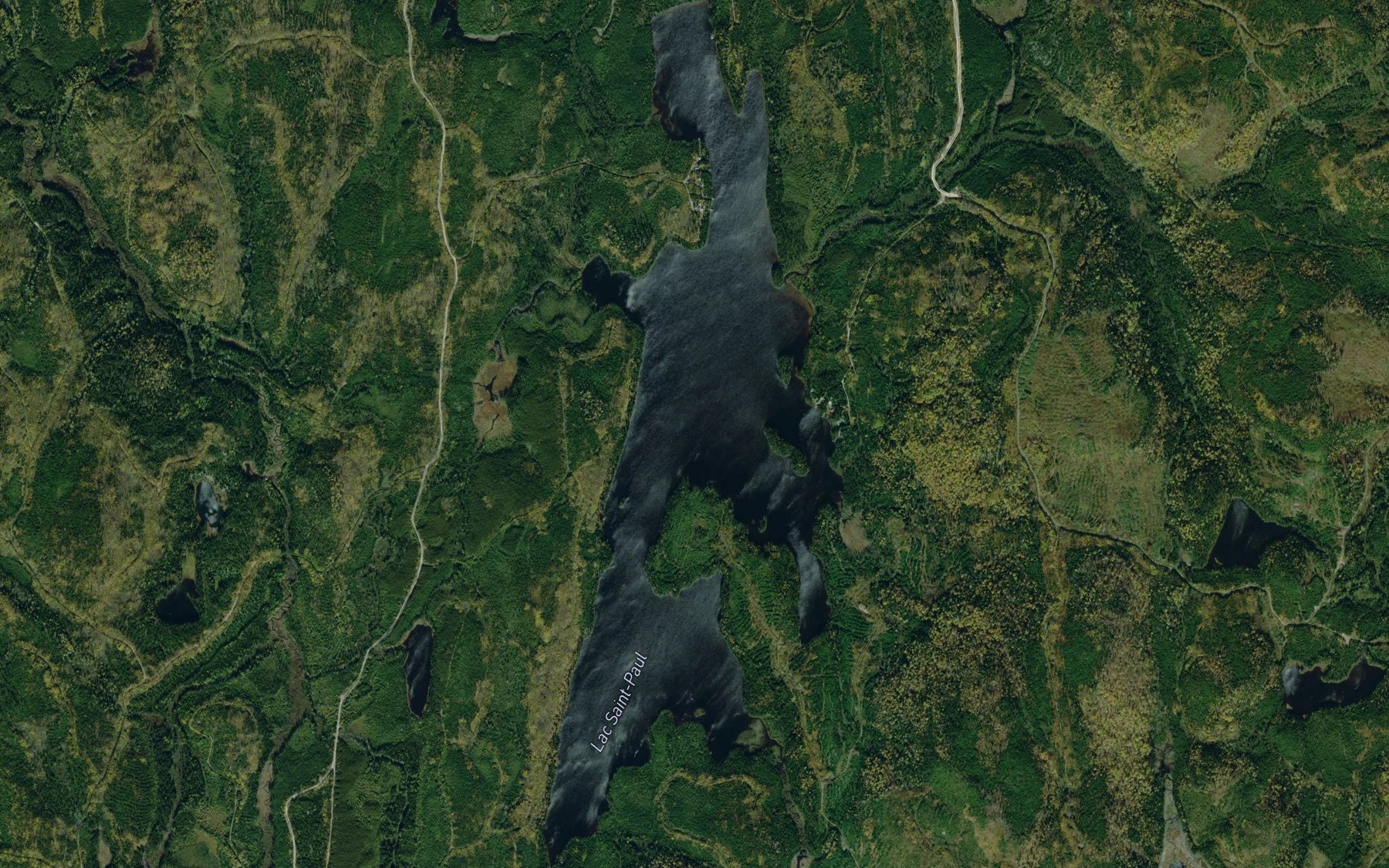 Satellite map of the Lac Saint-Paul