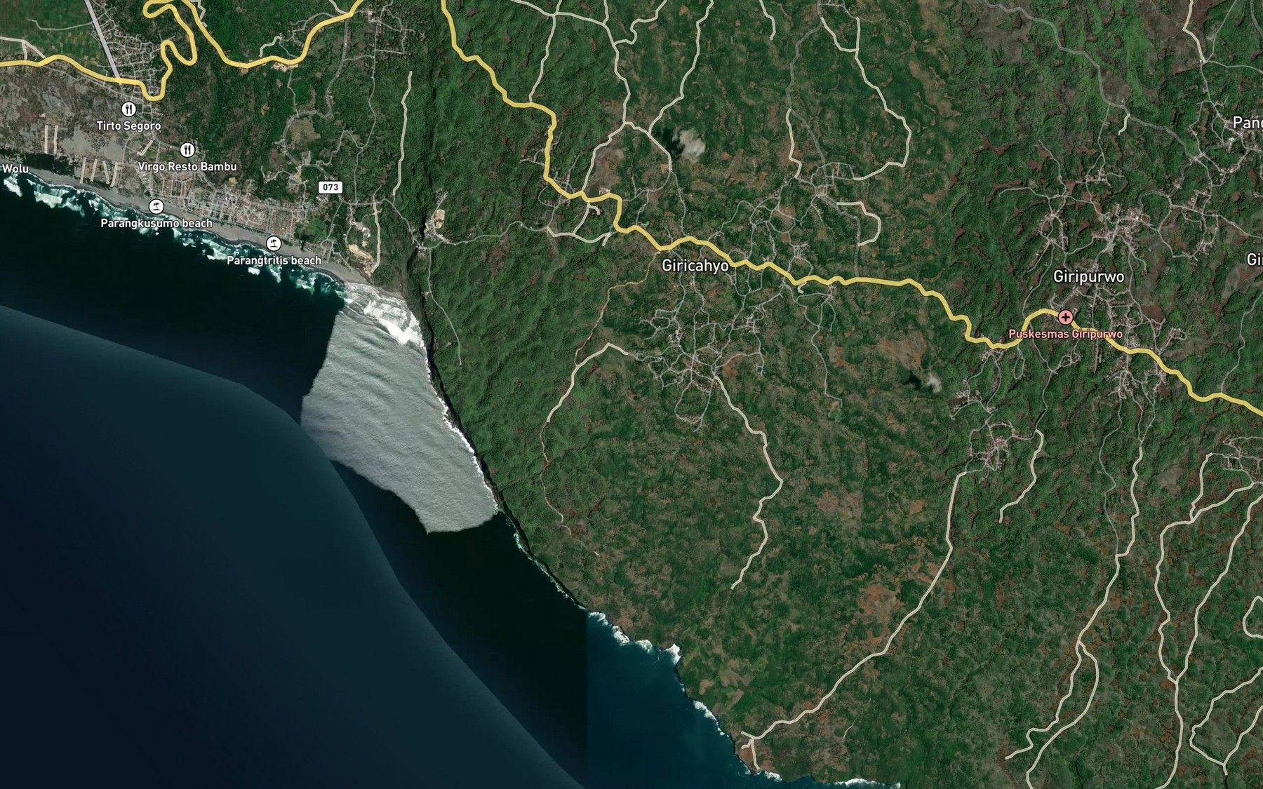 Satellite map of the Telaga Klapok