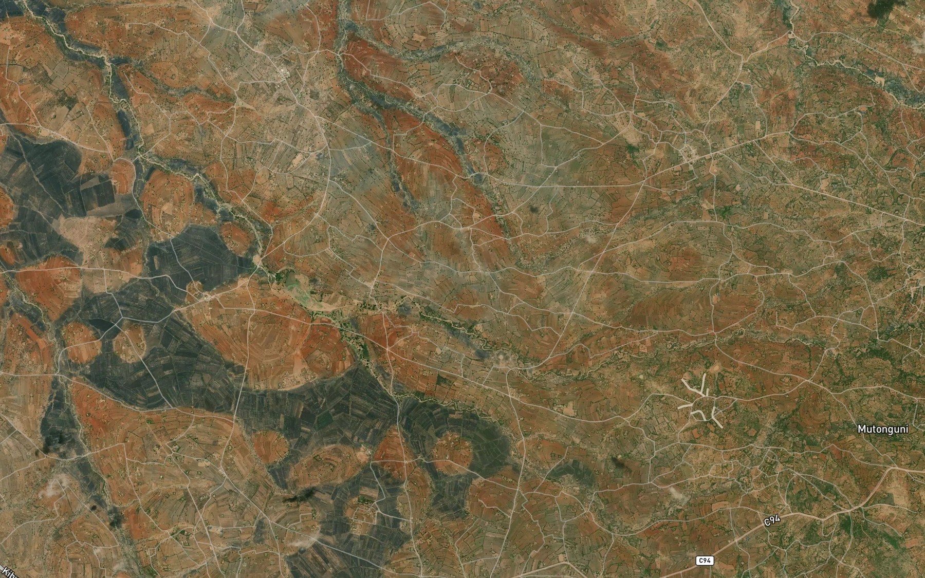 Satellite map of the Kisolia Dam