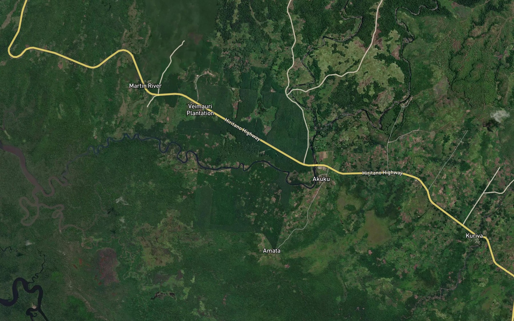 Satellite map of the Omara River