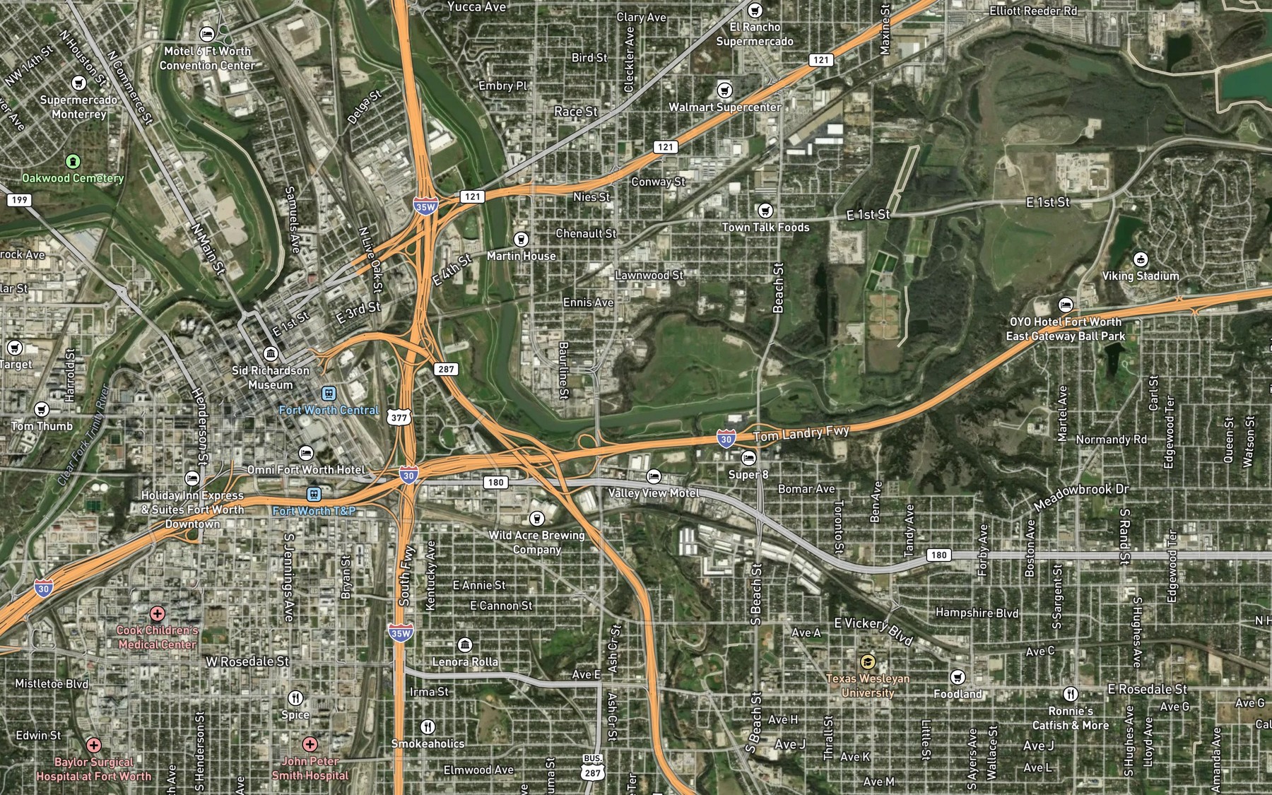 Satellite map of the Sycamore Creek