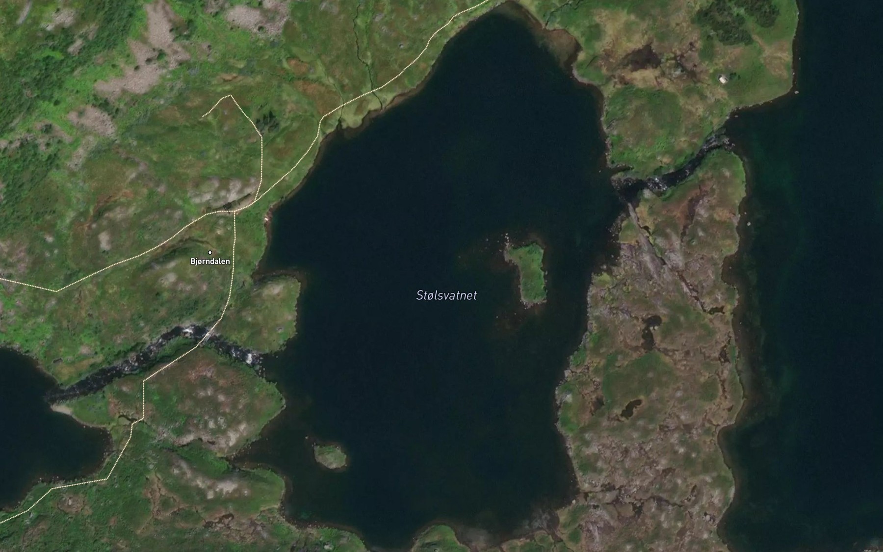 Satellite map of the Stolsvatnet